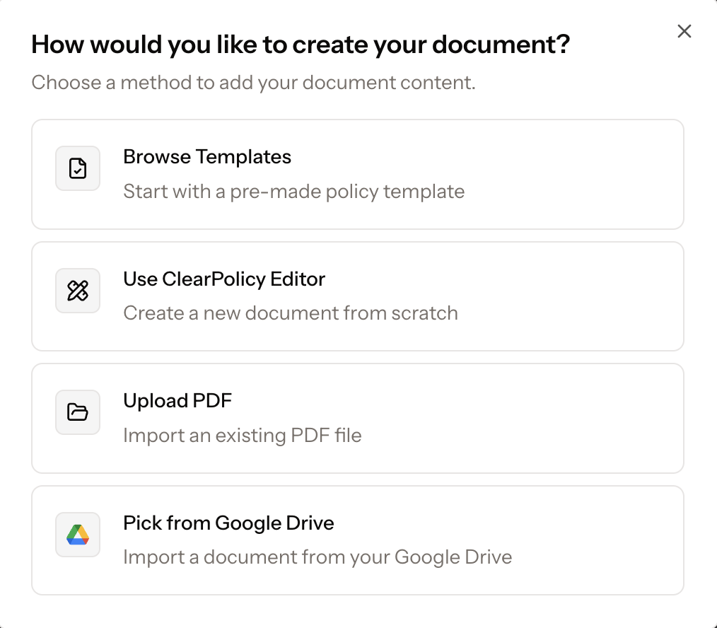 ClearPolicy Document Picker