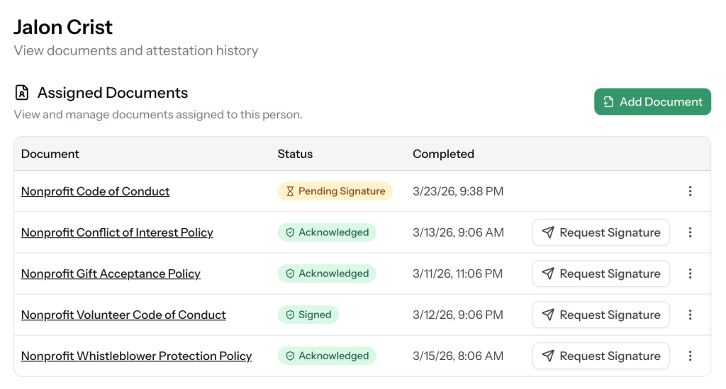 ClearPolicy Assign Documents