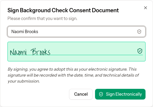 ClearPolicy Signing Screen