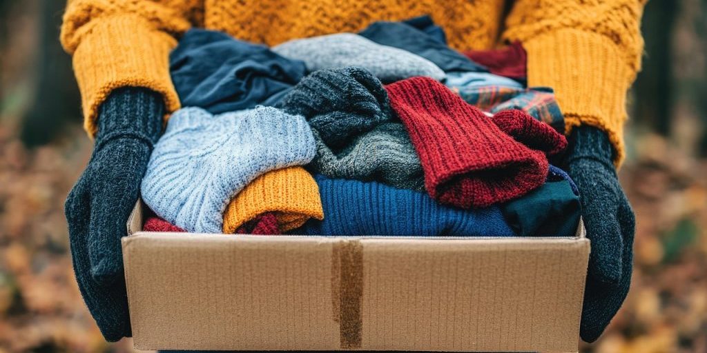 ai generated, box, clothes, volunteer, hands, donation, charity, community, aid, clothing, help, support, giving, service, nonprofit, generosity, welfare, care, organization, items, contribution, supplies, compassion